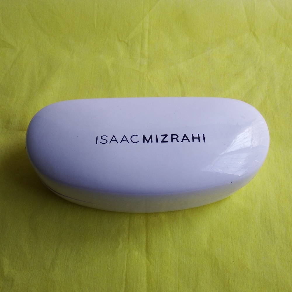 Isaac Mizrahi White/Pink Sunglass Case